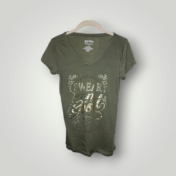 Harry Potter I Solemnly Swear That I Am Up To No Good Camo Green T-Shirt - Picture 1 of 12